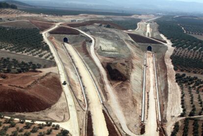 Obras de la línea de Ave entre Fuente Piedra y Antequera.