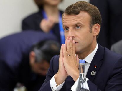 Emmanuel Macron en la cumbre del G-20.