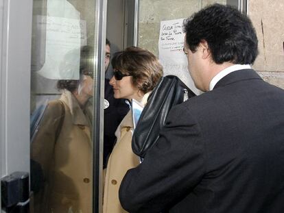 Telma Ortiz, hermana de la princesa de Asturias, ayer a su llegada al Juzgado de Primera Instancia número 3 de Toledo.