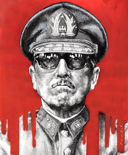 Una ilustración de Augusto Pinochet.