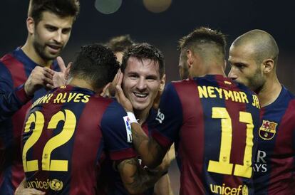 Messi celebra el seu gol.