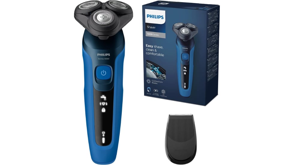 Vista de la afeitadora para hombre Philips Serie 5000.