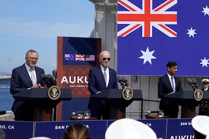 President Joe Biden speaks after meeting with British Prime Minister Rishi Sunak