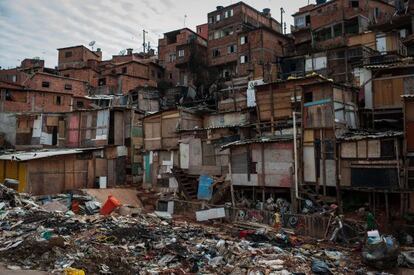 Barrio de favelas de Paraisópolis, en São Paulo