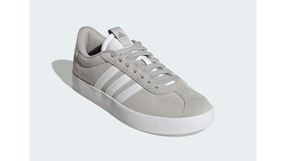 Adidas sneakers on white background.