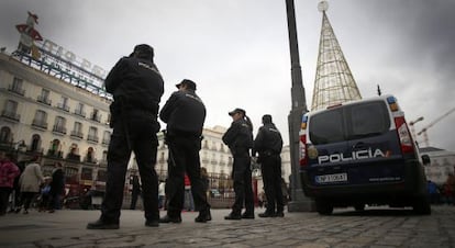 Medidas de seguridad extraordinaria en la Puerta del Sol el mi&eacute;rcoles.