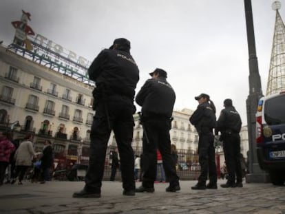 Medidas de seguridad extraordinaria en la Puerta del Sol el mi&eacute;rcoles.