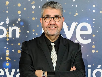 Florentino Fernandez durante la presentación de la programación navideña de RTVE en diciembre 2020, en Madrid.