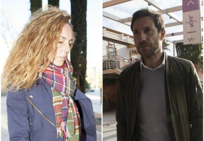 Rocío Carrasco y Antonio David Flores en una de sus últimas visitas a los juzgados de Alcobendas, en Madrid.