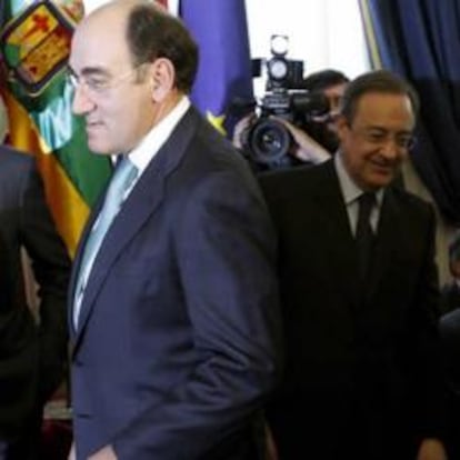 El presidente de Iberdrola, Ignacio Sánchez Galánz, y su homólogo en ACS, Florentino Pérez