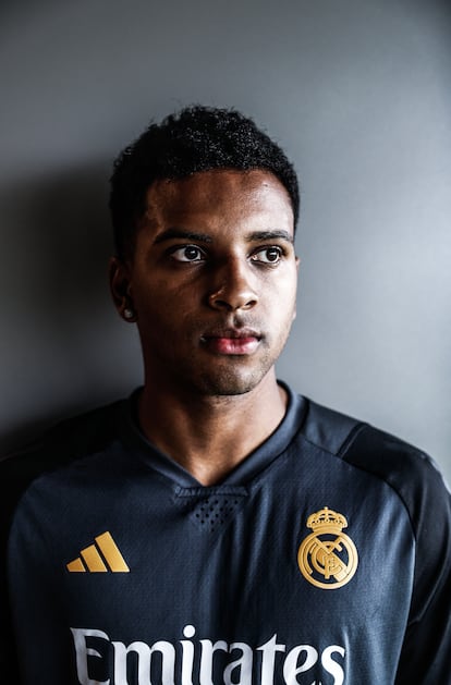 Rodrygo, en la ciudad deportiva del Real Madrid en Valdebebas.