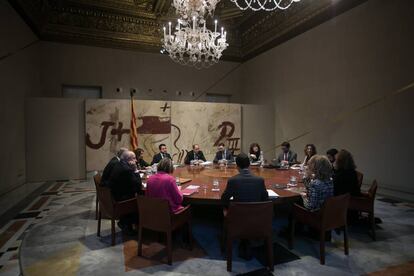 Reunión semanal del Govern este lunes. 