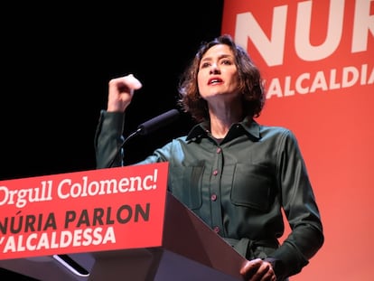 La alcaldesa de Santa Coloma, Núria Parlon, en un acto en el municipio. / EUROPA PRESS