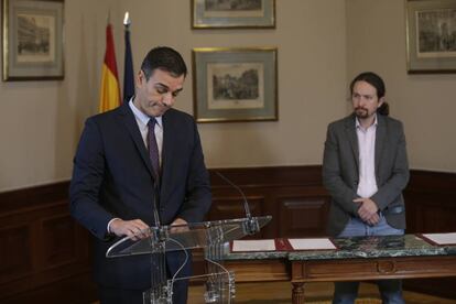 Pedro Sánchez y Pablo Iglesias.