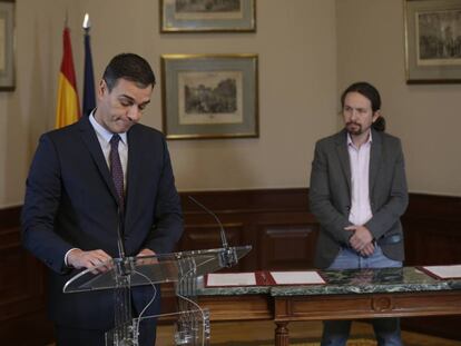 Pedro Sánchez y Pablo Iglesias.