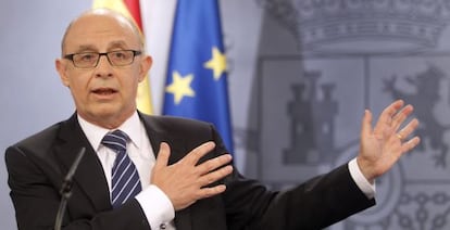 Cristóbal Montoro during a press conference on Friday.