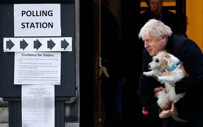 Johnson, tras votar en Londres.