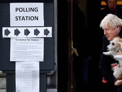 Johnson, tras votar en Londres.