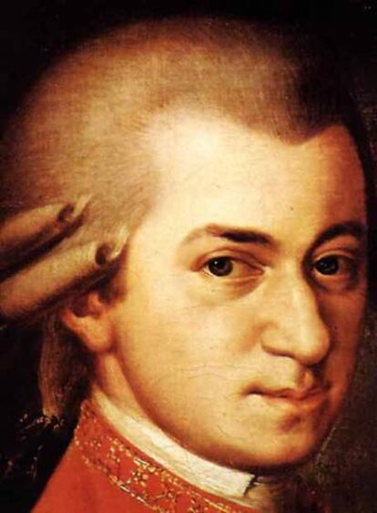 Retrato de Wolfgang Amadeus Mozart.