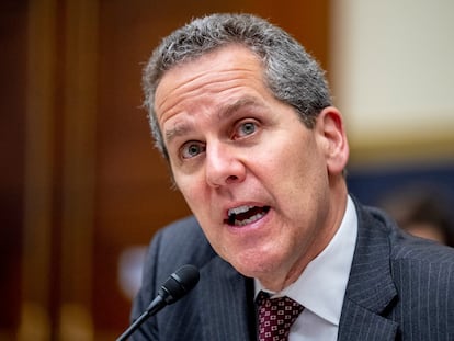 Federal Reserve Board of Governors Vice Chair for Supervision Michael Barr testifies at a House Financial Services Committee hearing on Capitol Hill, Wednesday, March 29, 2023, in Washington.