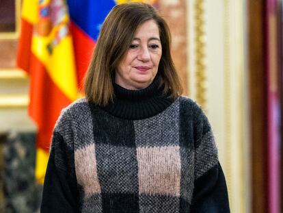 La presidenta del Congreso de los Diputados, Francina Armengol, el lunes en la Cámara baja.