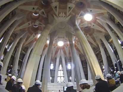 The inside of the Crucero chamber, which will be the base for the 172-meter Jesus spire.