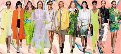 Colores flúor, estampados vegetales y bermudas entre las tendencias para la próxima primavera 2020.