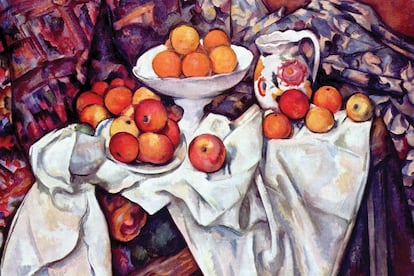 Manzanas y naranjas cuadro al oleo pintado por Paul Cezanne