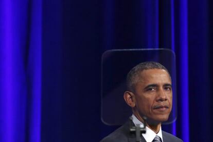 Barack Obama en una ceremonia en Washington el 27 de febrero.
