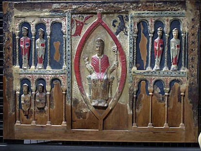 El frontal de Sant Hilari de Buira, una de las obras reclamadas por el obispado de Barbastro-Monzón que está en el museo de Lleida.