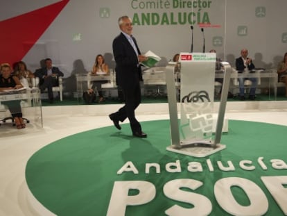 José Antonio Griñán, en el comité director del PSOE andaluz.