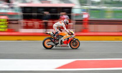 Márquez, durante la jornada de prácticas.