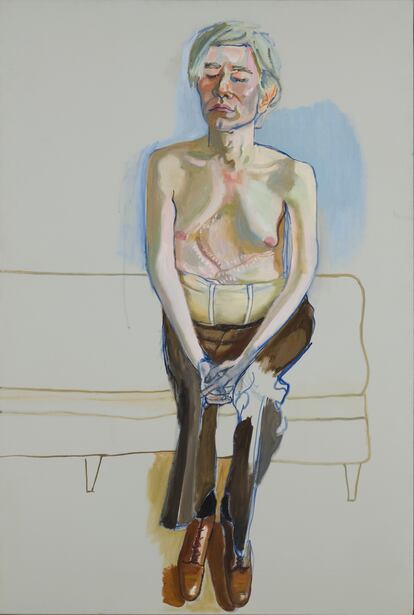 Andy Warhol por Alice Neel (1970)