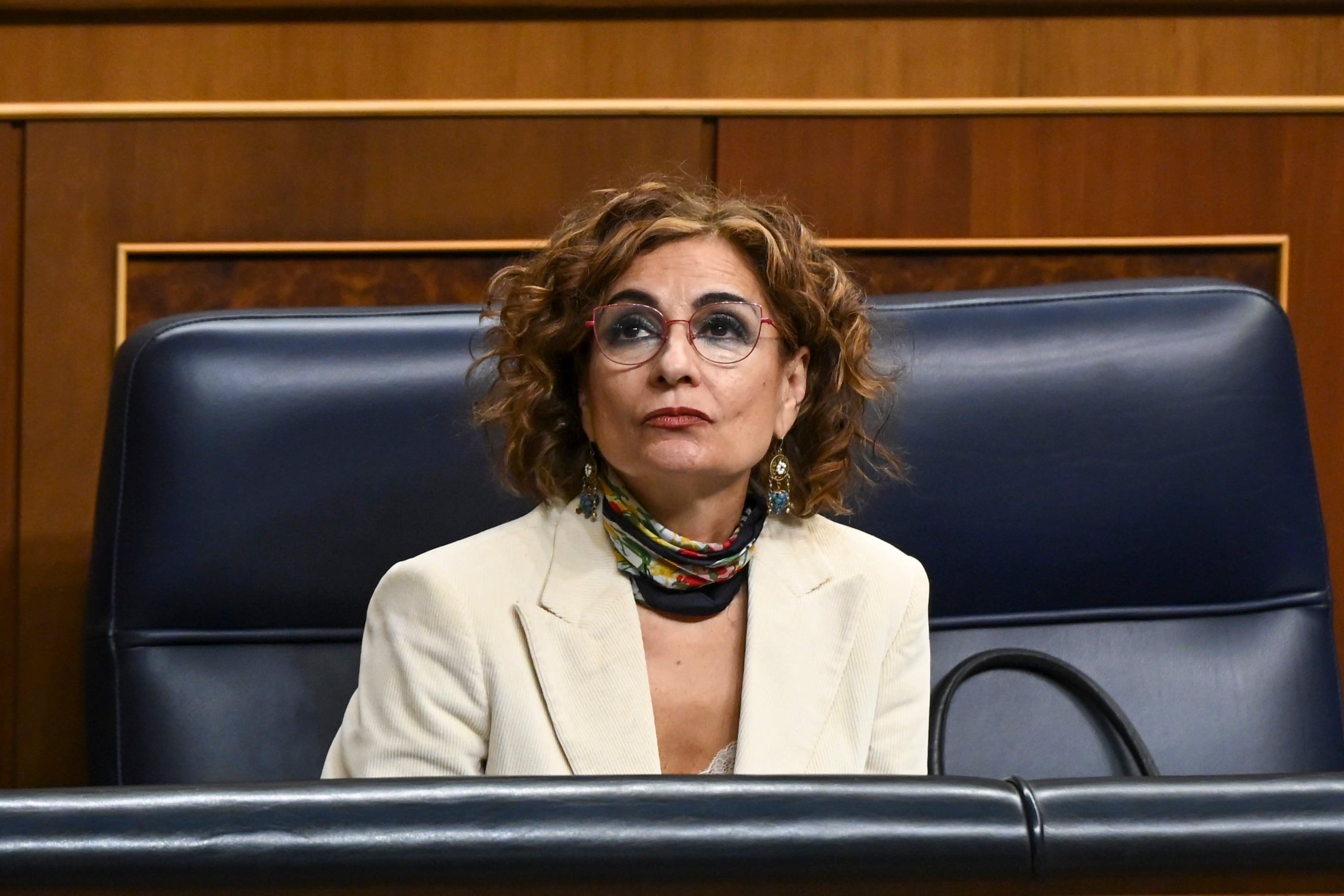 La vicepresidenta primera del Gobierno y ministra de Hacienda, María Jesús Montero, en el Congreso.