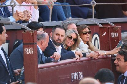 Santiago Abascal, en la plaza de toros de Las Ventas, el 28 de mayo