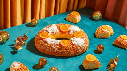 Roscón con naranja confitada de Madreamiga, en Madrid. Imagen proporcionada por el obrador.