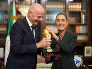 Gianni Infantino y Claudia Sheinbaum en Ciudad de México, el 28 de agosto.