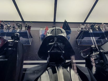 Algunas de las figuras de 'Star Wars' expuestas en el Museo Estelar, en Ciudad de México.