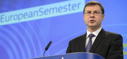 El vicepresidente de la Comisi&oacute;n Europea, Valdis Dombrovskis. 