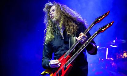 Dave Mustaine, en una actuació con Megadeth.