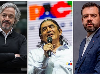 Juan Daniel Oviedo, Gustavo Bolívar y Carlos Fernando Galán, candidatos a la Alcaldía de Bogotá.