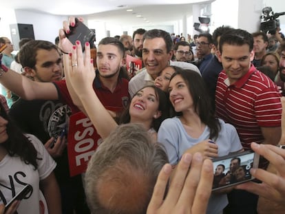 Pedro Sánchez, en septiembre de 2019 en un acto con jóvenes en la localidad madrileña de Fuenlabrada.