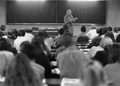 Una clase en la Universidad de Salamanca, en una foto de archivo.