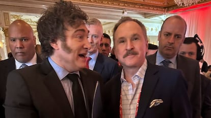 Peter Lamelas y el presidente argentino, Javier Milei, el noviembre de 2024.