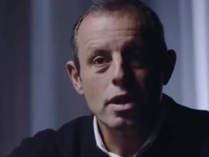 Un moment de l'entrevista de Jordi Évole a Sandro Rosell.