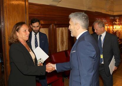 La ministra del Interior italina, Luciana Lamorgese, recibe en Roma a su homólogo español, Fernando Grande-Marlaska. 