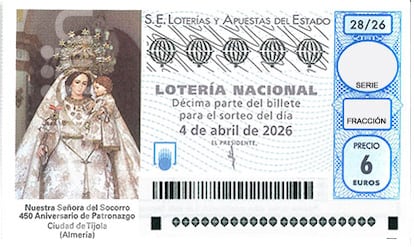 Décimo de Lotería Nacional del sábado 4 de abril de 2026