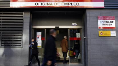 An employment office in Madrid.