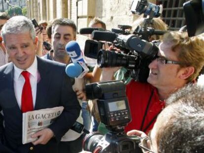 Pablo Crespo, a la salida del TSJ de Valencia.