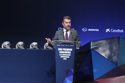 Rodrigo Buenaventura, presidente de la Comisión Nacional del Mercado de Valores, durante los Premios CincoDías a la Innovación, en la sede de Repsol en Madrid